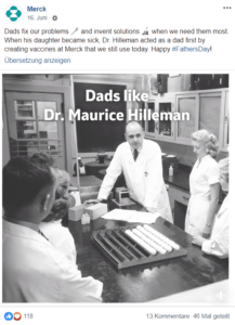 Dr. Hilleman im Labor bei der Forschung