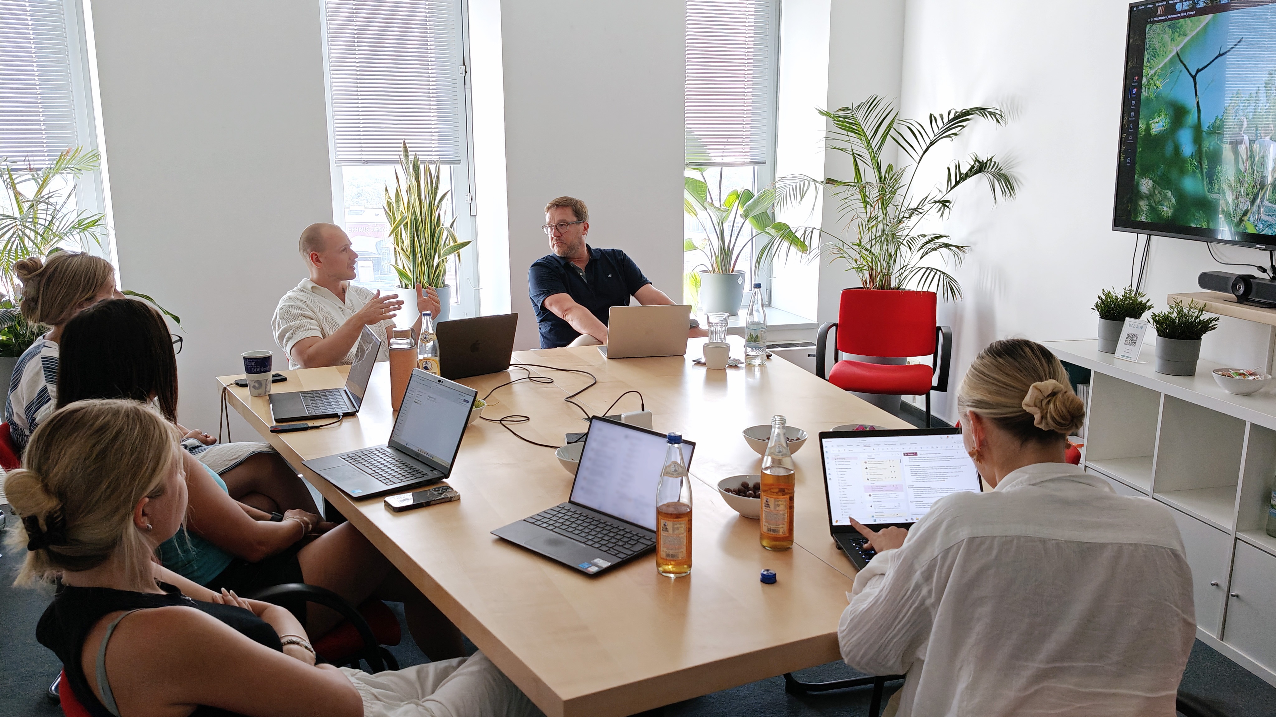 Workshop Situation im Konferenzraum bei Somengo