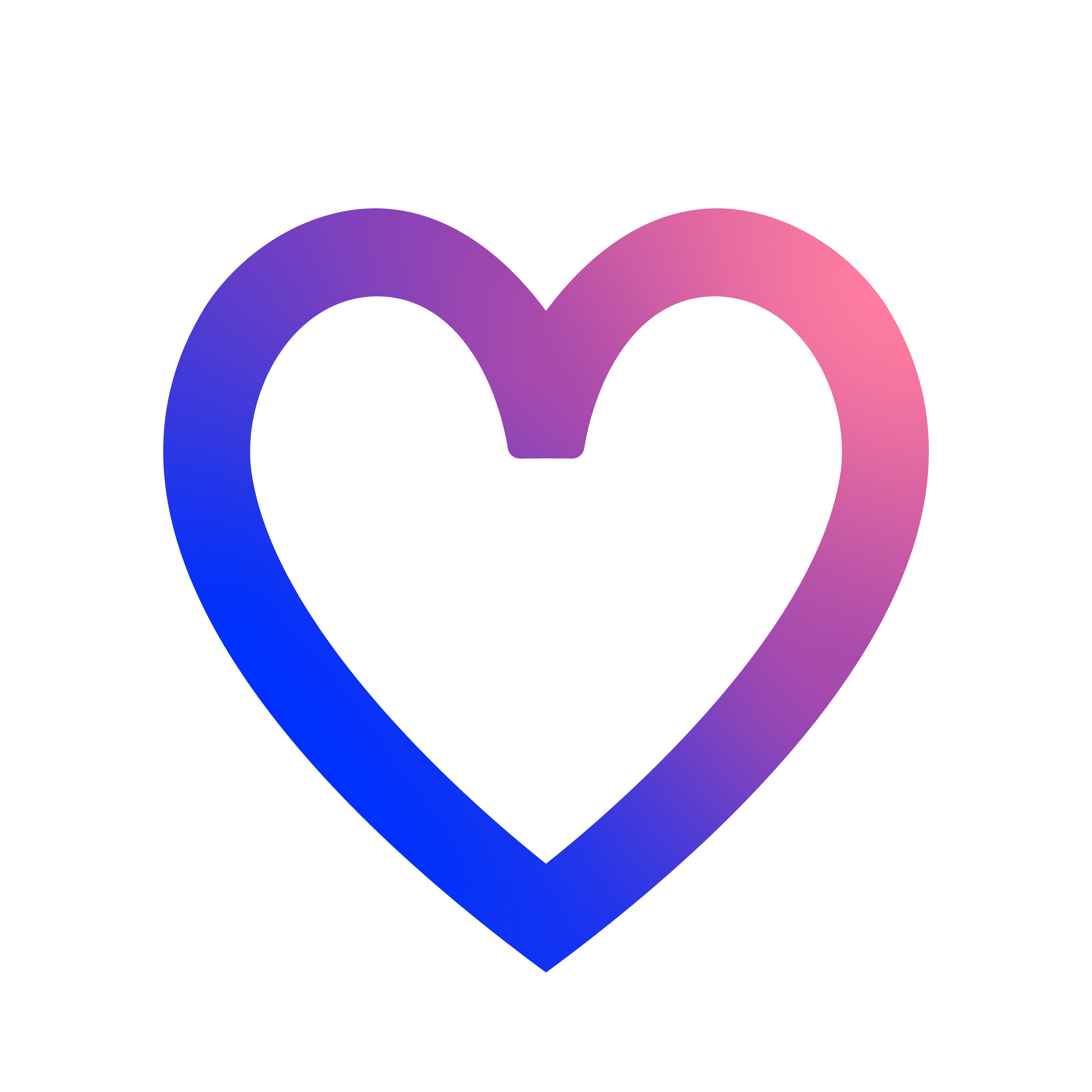 Logo meinliebesleben Herz mit Farbverlauf von Pink bis Lila