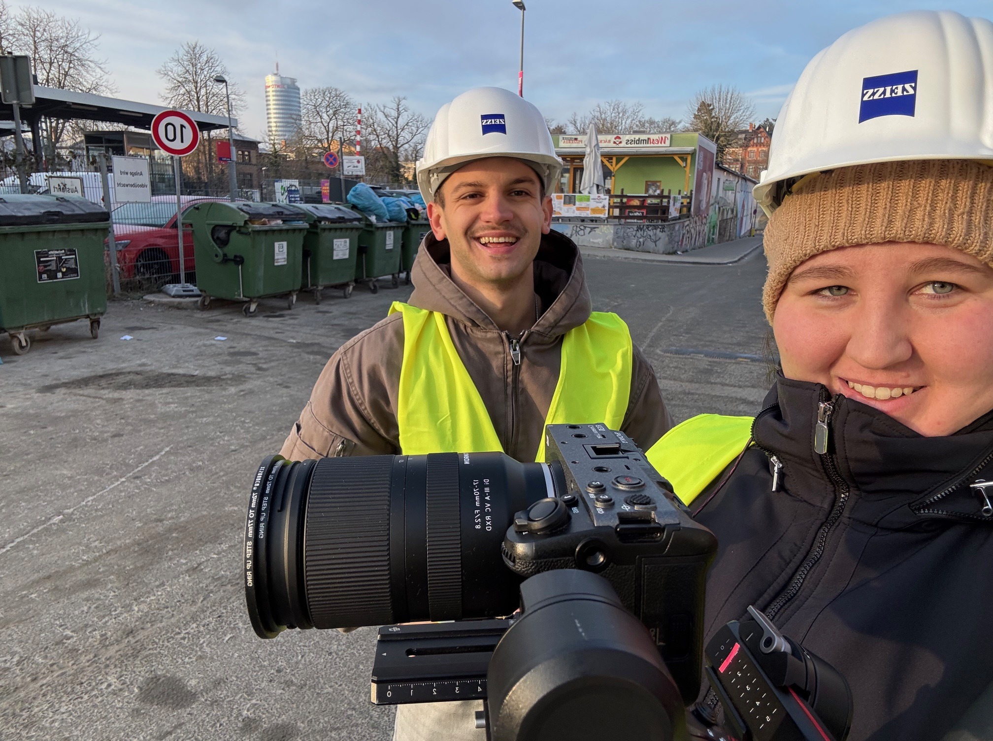 Nick und Antonia auf Dreh