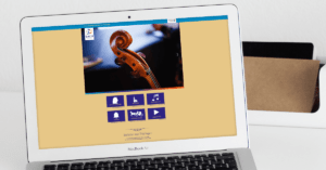 Website der Bach-in-Thueringen Kampagne auf MacBook geoeffnet