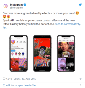 Spark-AR Effekt in Instagram