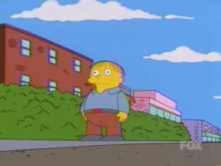 Junge von den Simpsons nässt sich ein GIF