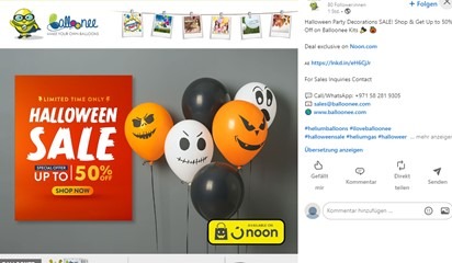 Gewinnspiel zu Halloween auf Linkedin
